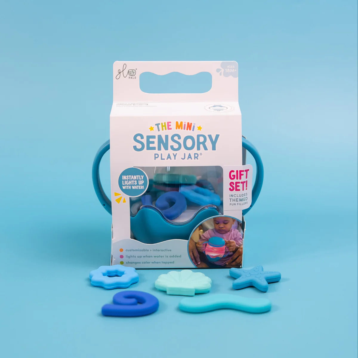 Mini Sensory Play Jar Gift Set - Blue / Blue Lagoon