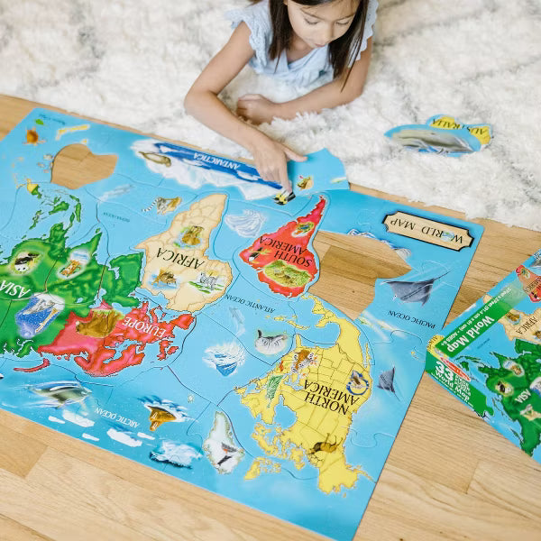 World Map Floor Puzzle 33 Pieces