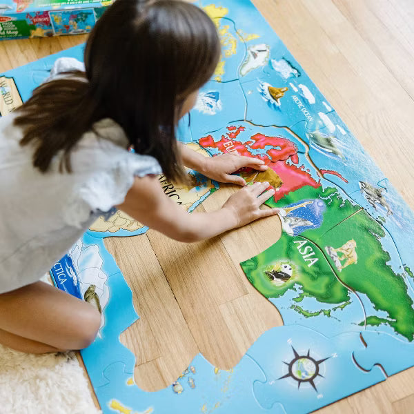 World Map Floor Puzzle 33 Pieces
