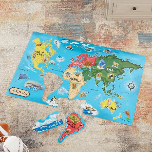 World Map Floor Puzzle 33 Pieces