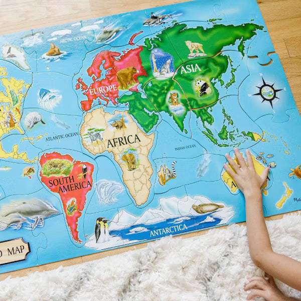 World Map Floor Puzzle 33 Pieces