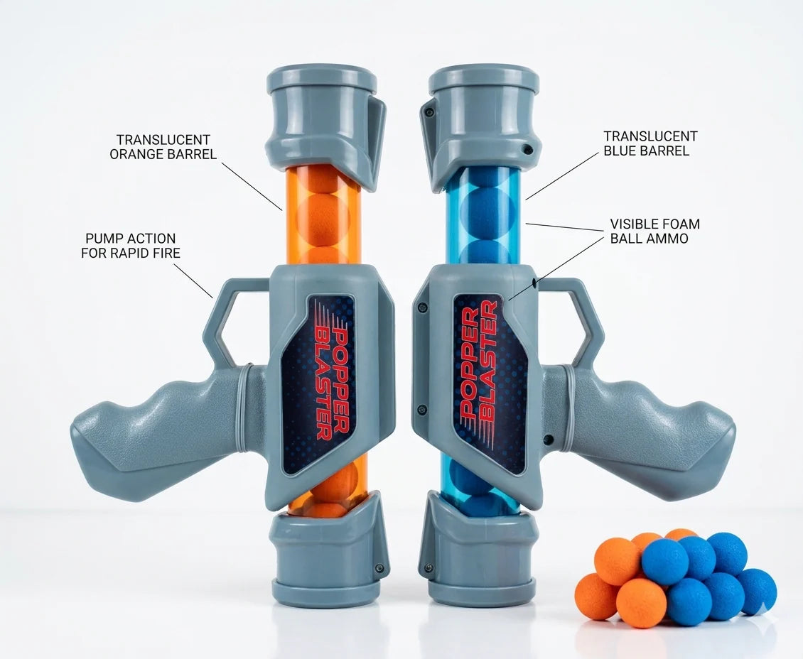 Popper Blaster 2 Pack with 20 Balls