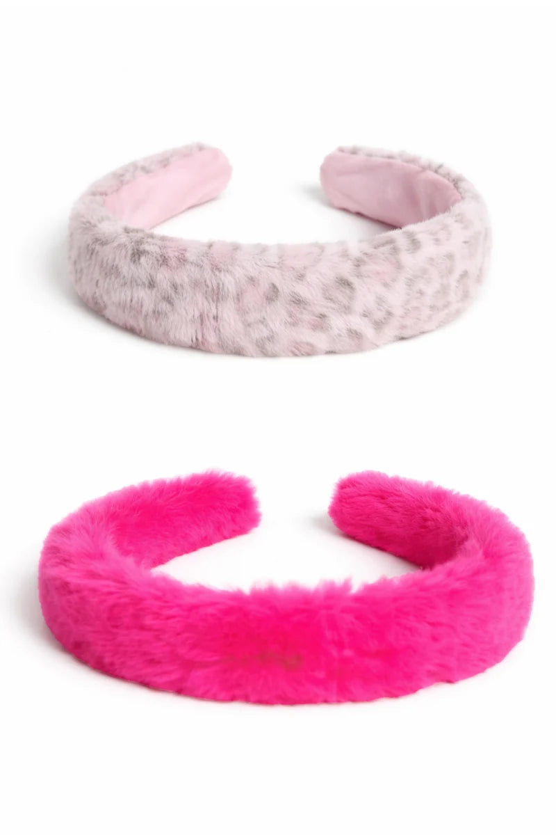 Plush Faux Fur Headband - Assorted