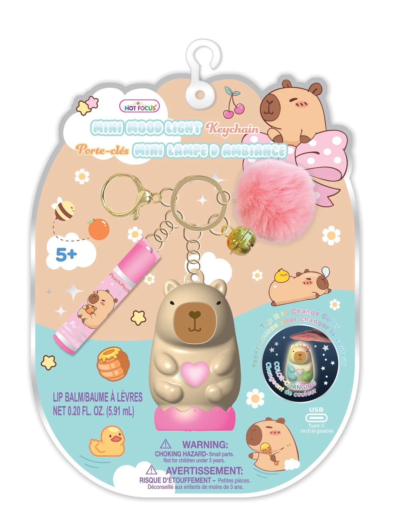 Mini Mood Light Keychain - Capybara