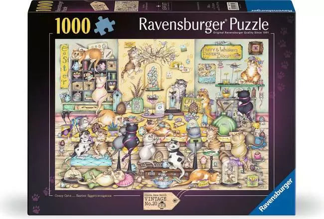 Ravensburger Crazy Cat's Easter Eggstravaganza 1000 Piece Puzzle