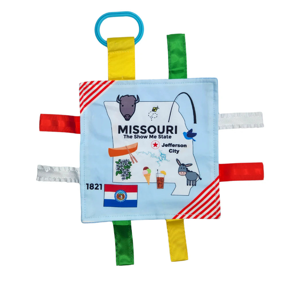 State Facts Crinkle Square Tag Toy - Missouri