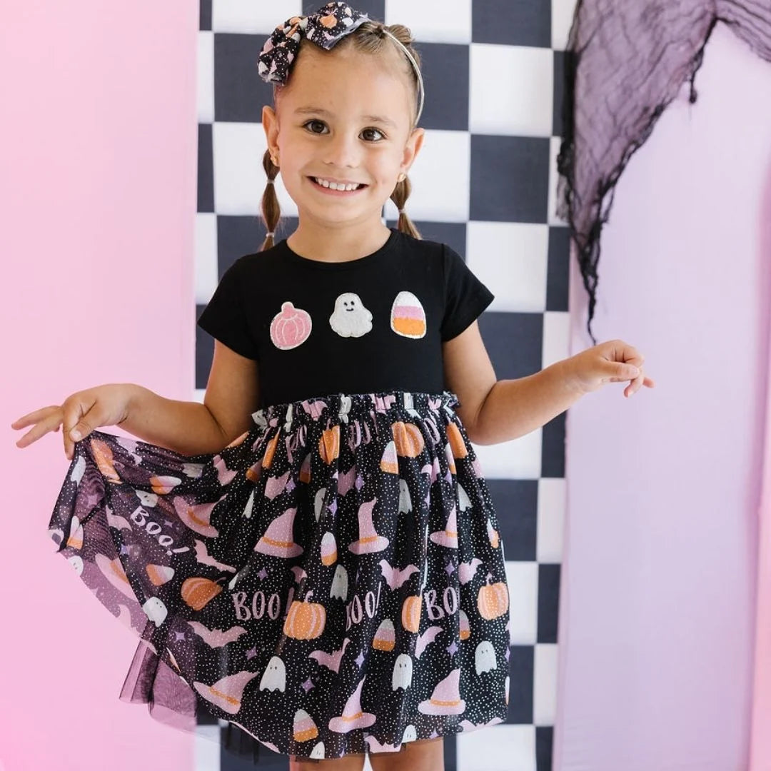 Boo Halloween Bow Headband