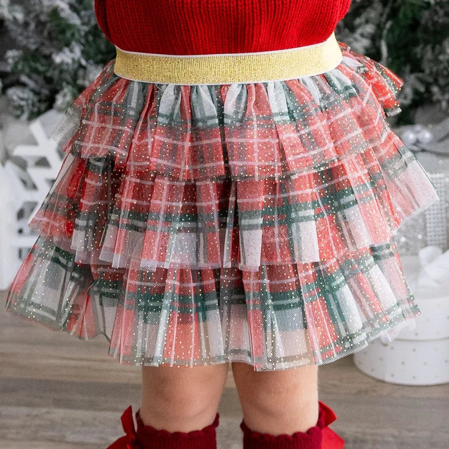 Plaid Christmas Tutu 4-6Y