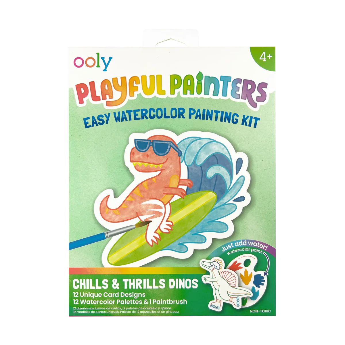 Chills & Thrills Dinos Playful Painters: Easy Watercolor Painting Kit