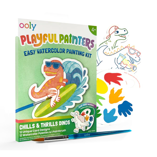 Chills & Thrills Dinos Playful Painters: Easy Watercolor Painting Kit