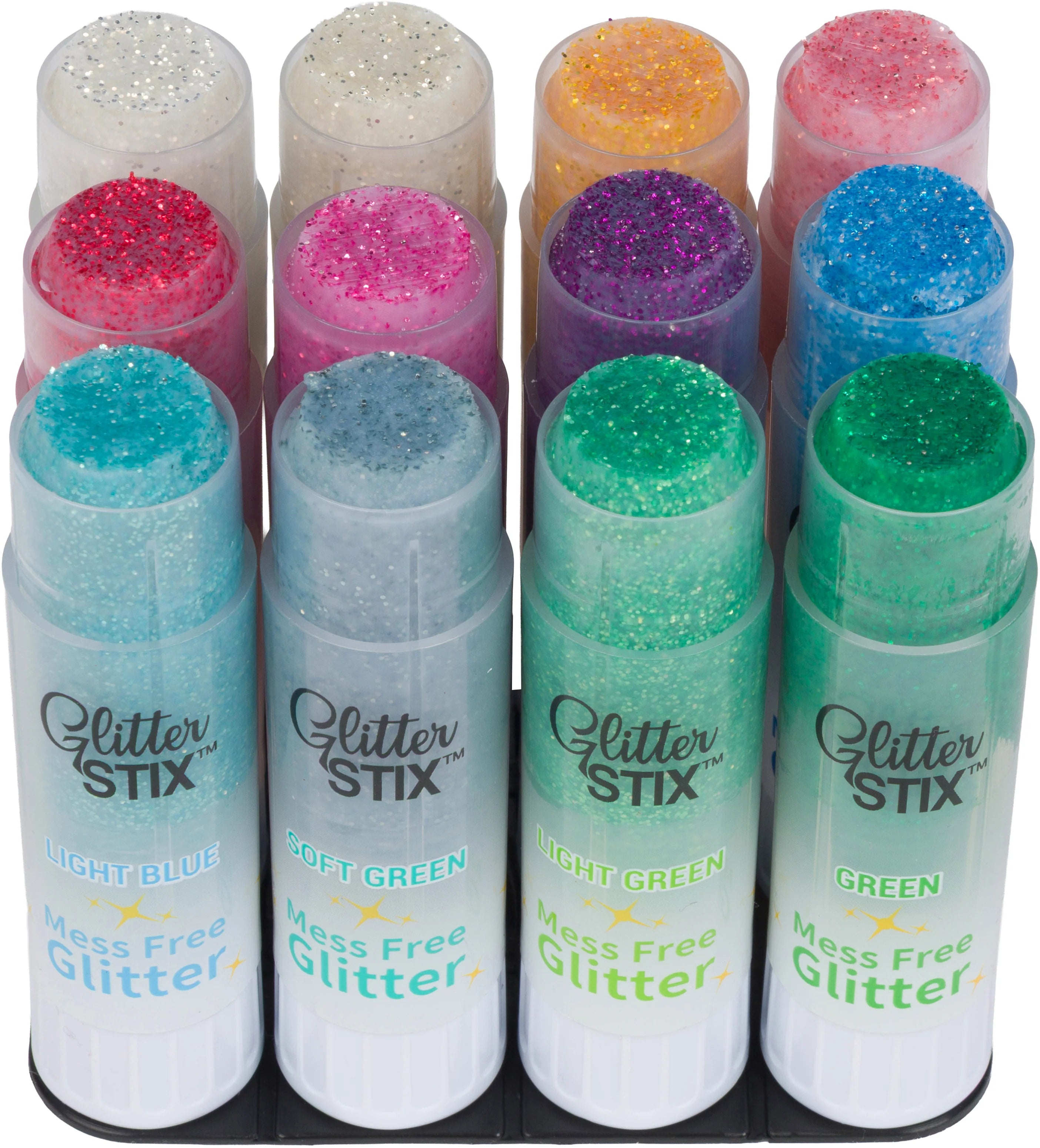 NEW! Glitter Stix, Mess Free Glitter, Set of 12 Colors