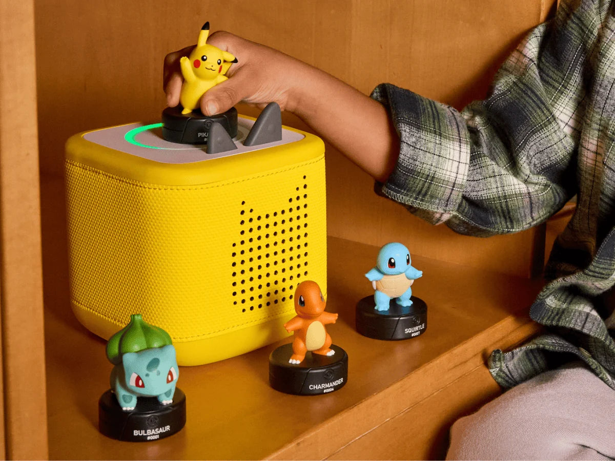 Toniebox 2 Pokémon Bundle – Lightning Yellow with Pikachu, Bulbasaur, Charmander &amp; Squirtle - NEW 2026