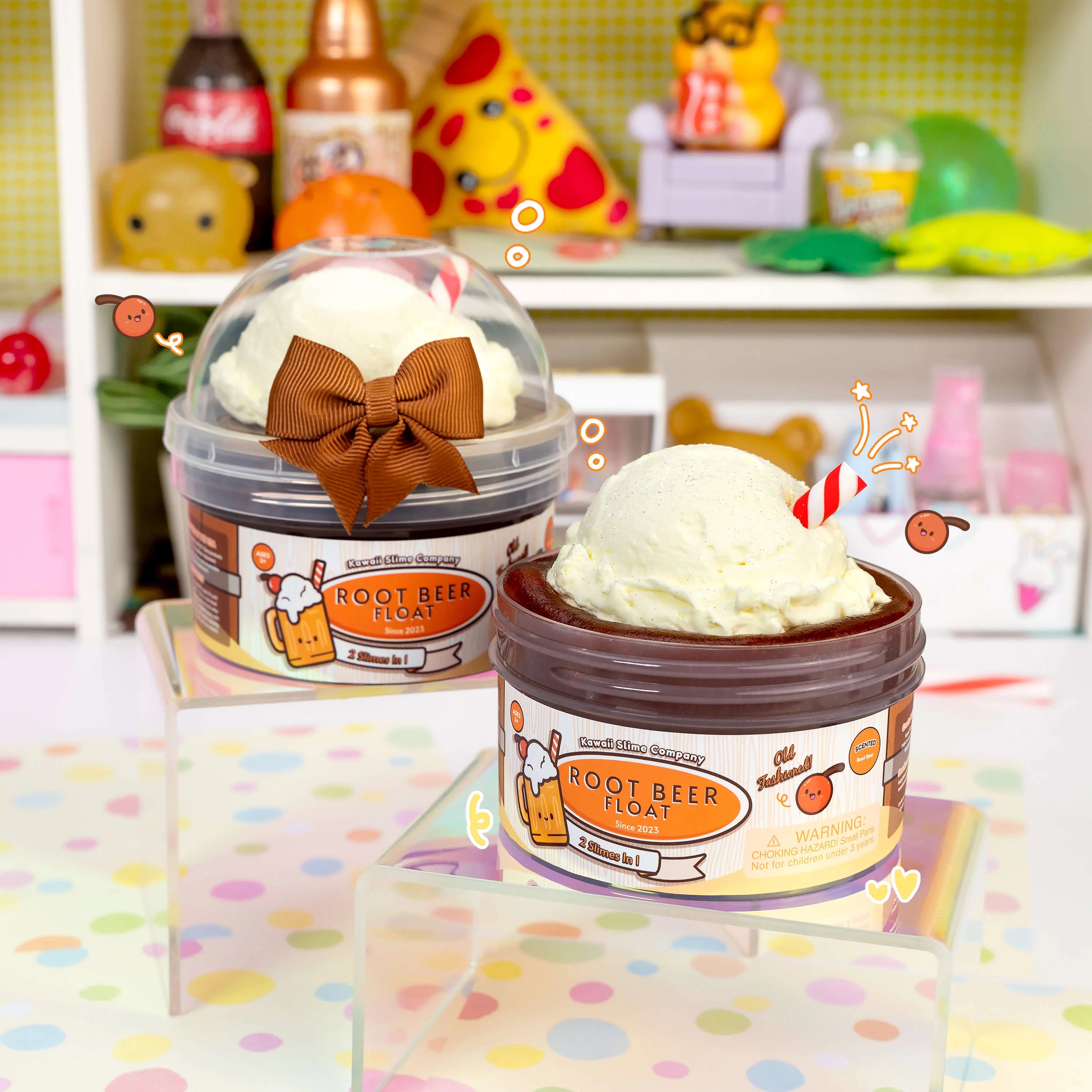 Root Beer Float 2 Slimes In 1 Signature Dome™ Slime