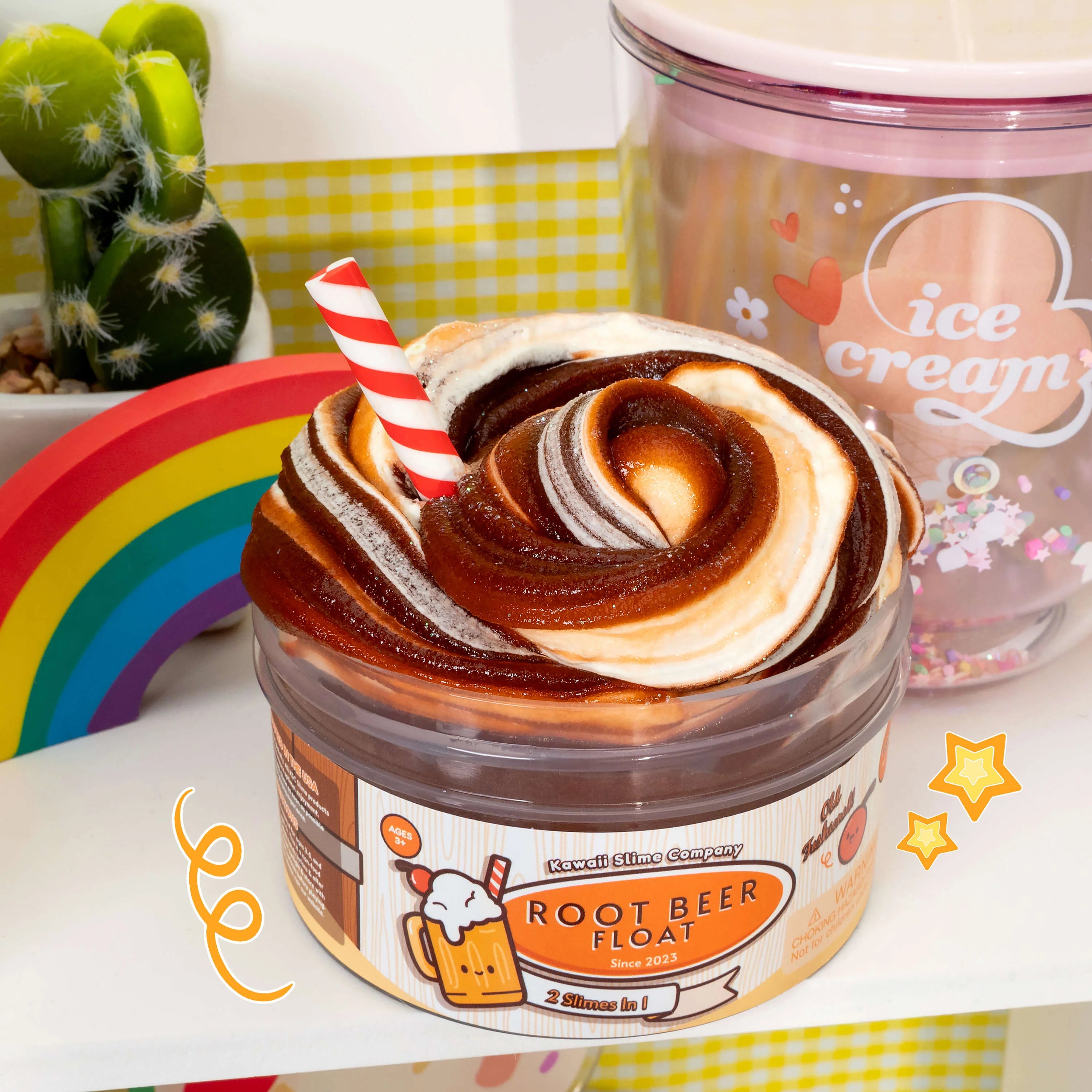 Root Beer Float 2 Slimes In 1 Signature Dome™ Slime