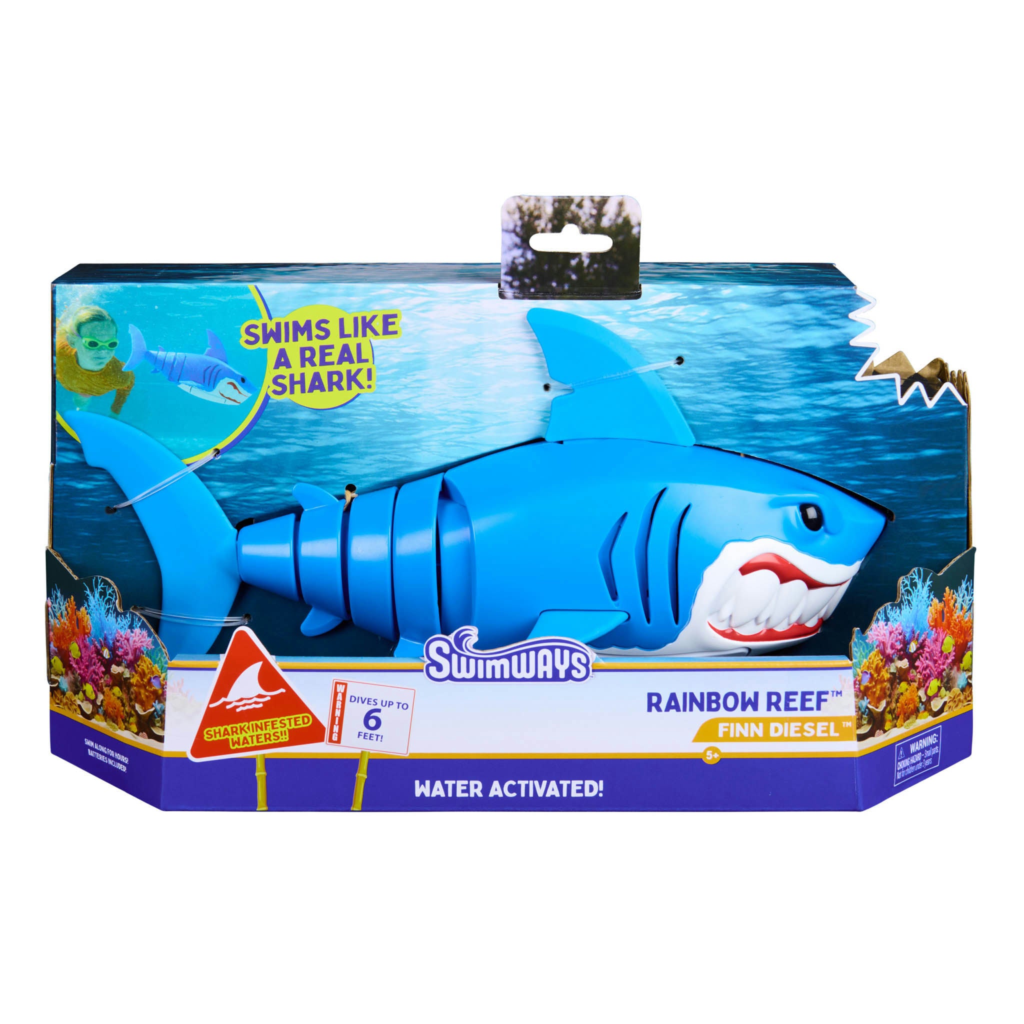 Swimways Rainbow Reef: Finn Diesel Water Activated Shark