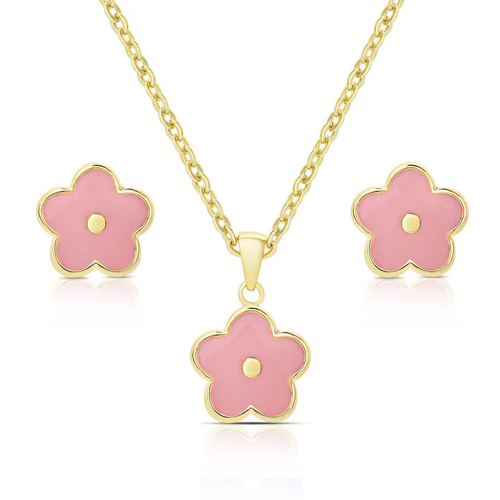 Flower Stud Earrings/necklace