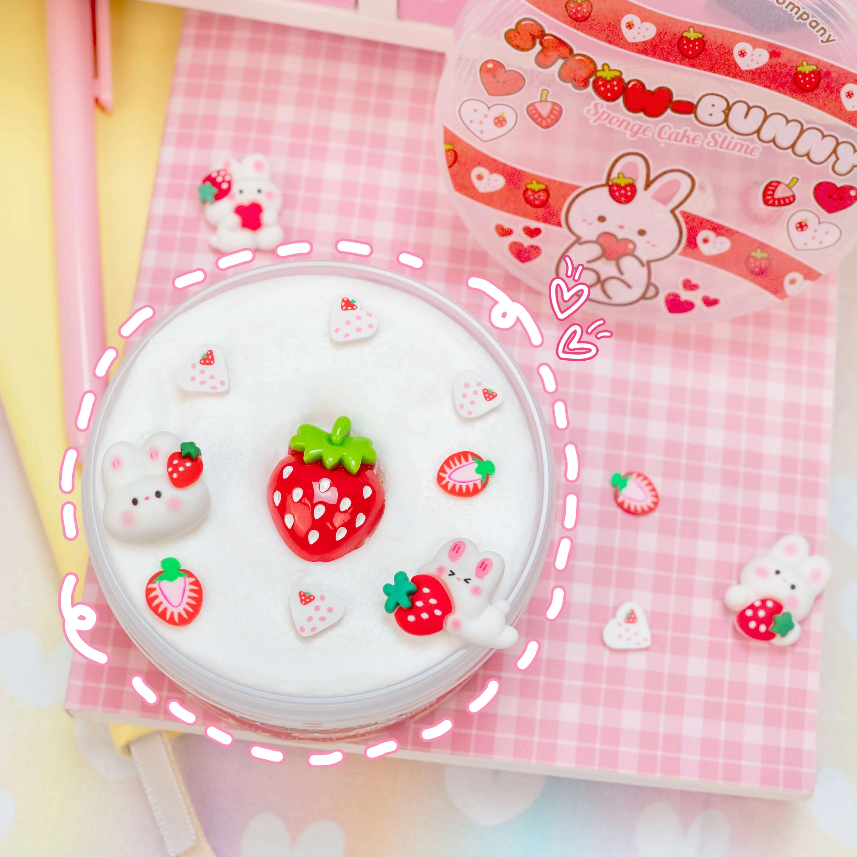 Straw-Bunny Sponge Cake Cloud Creme Signature Dome™ Slime