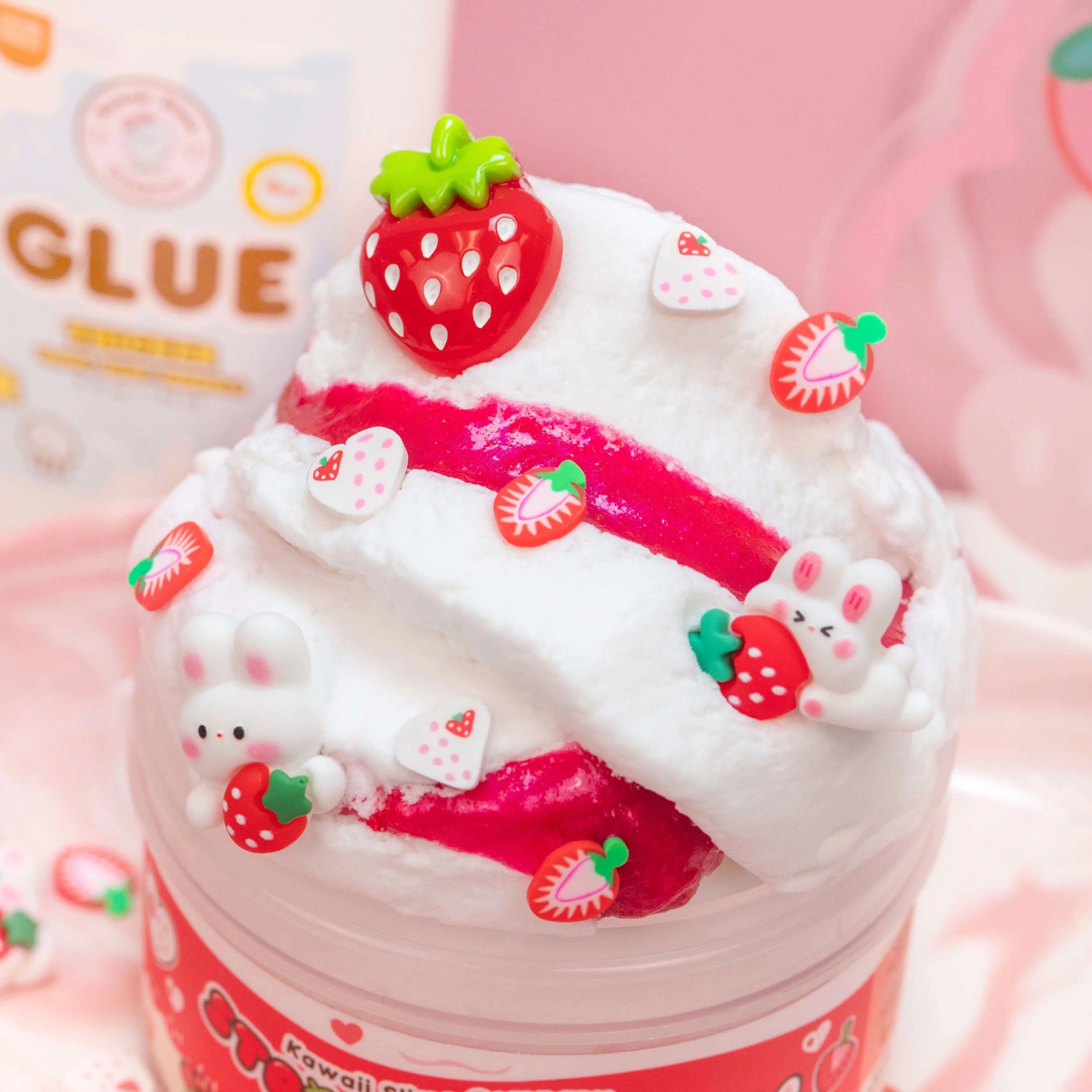 Straw-Bunny Sponge Cake Cloud Creme Signature Dome™ Slime