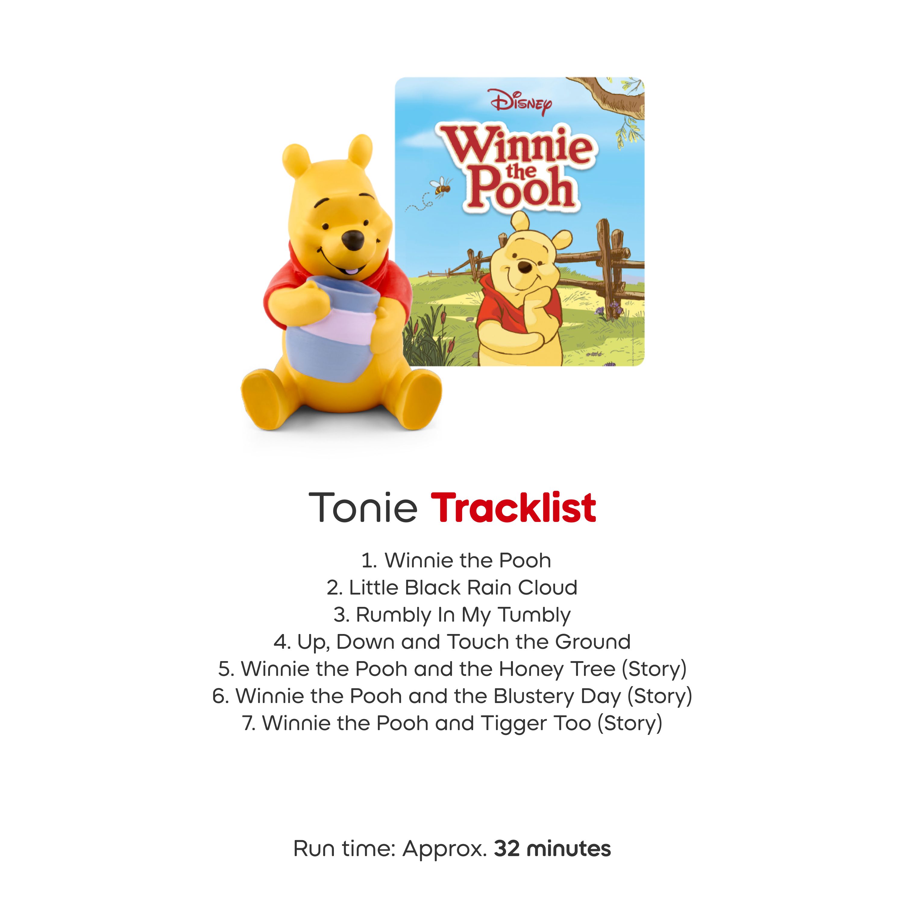 Disney Winnie the Pooh Toniebox 2 Full Play Set - Sunset Red