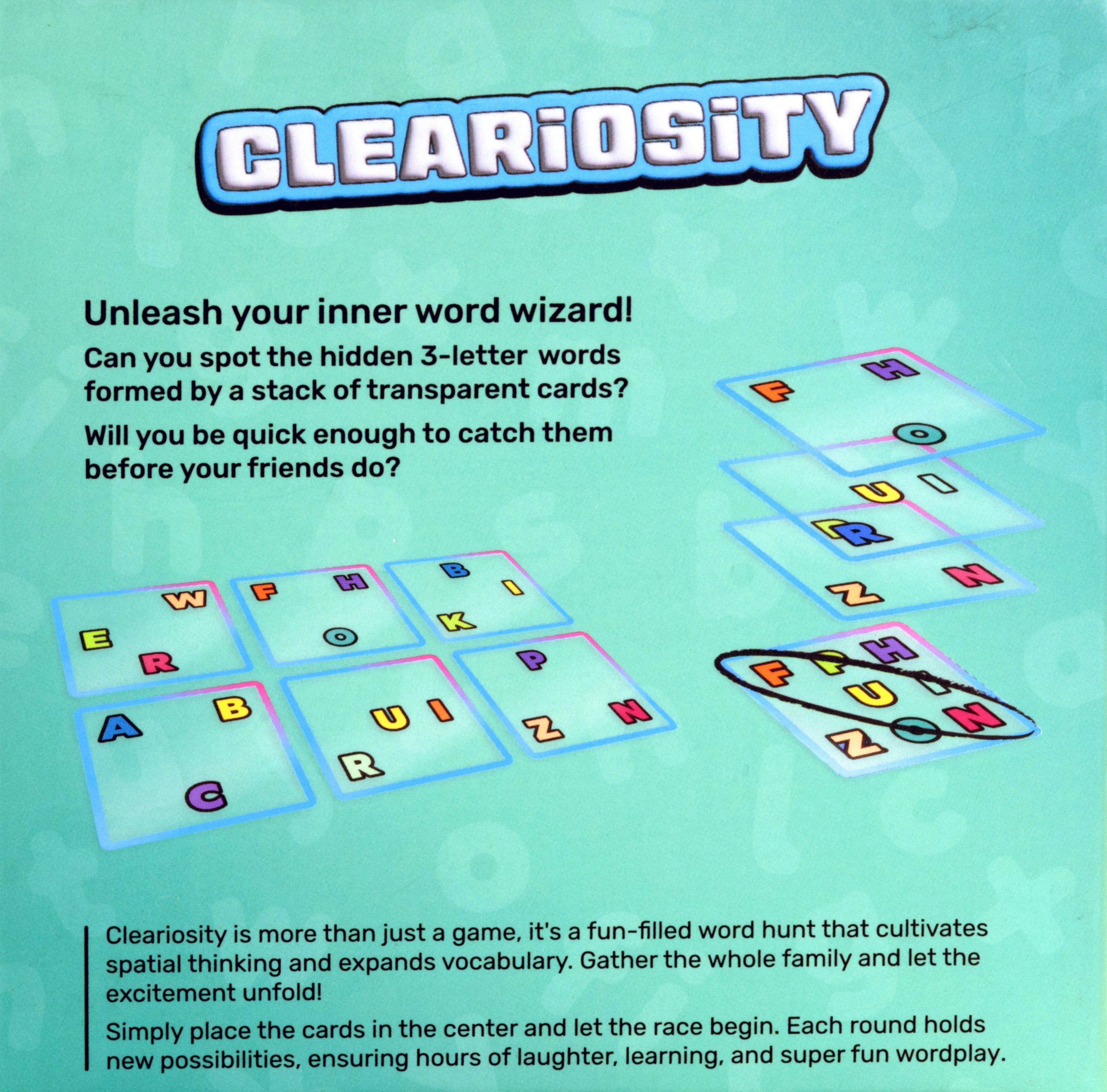 Cleariosity Word Hunt Game