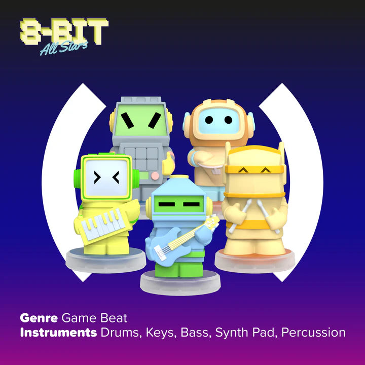 8 Bit Allstars: 5 Figurines Game Music Band - 5 NFC enabled Figurines