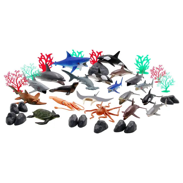 40 Piece Ocean Animals Play Set