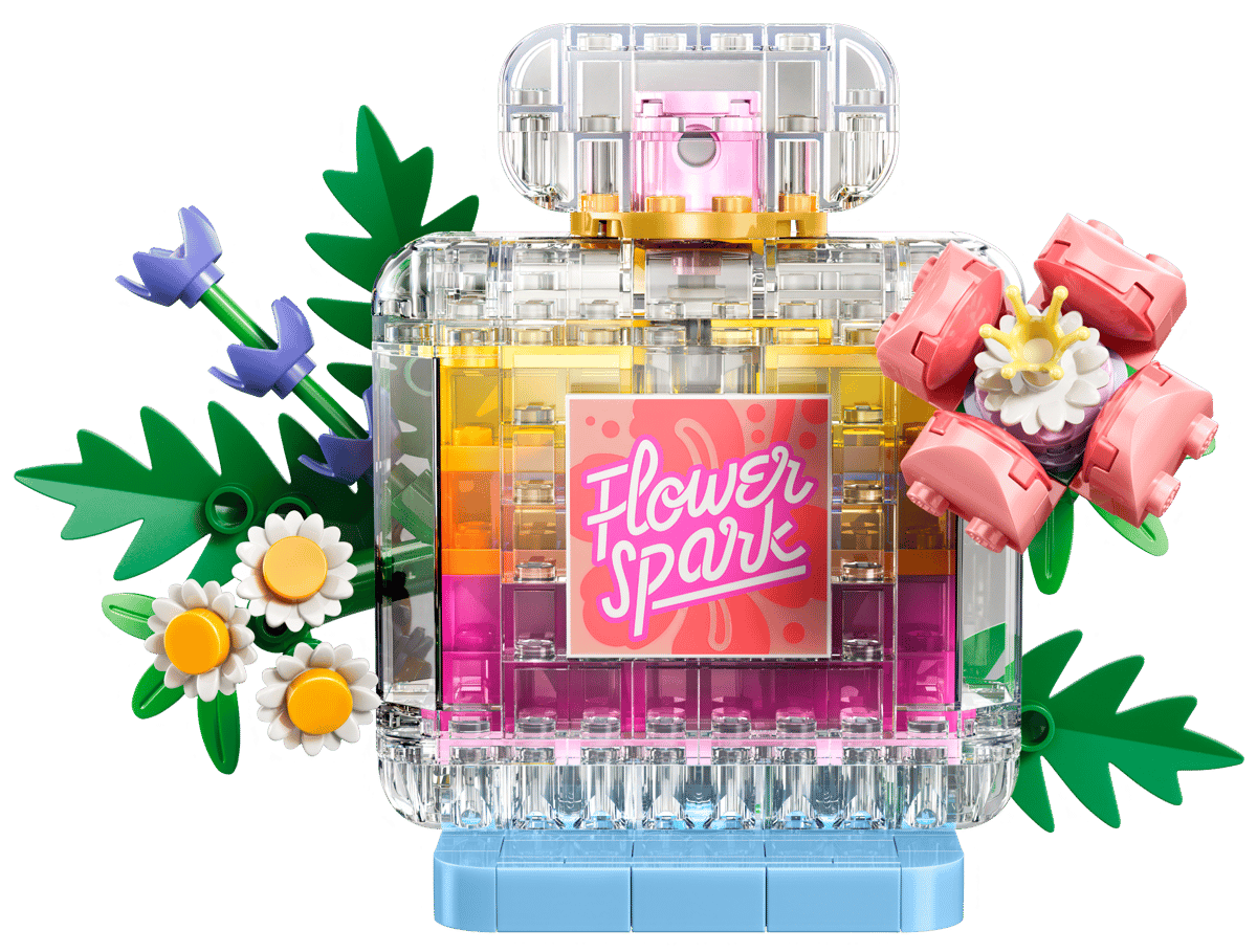 Floral Decor Perfume Bottle