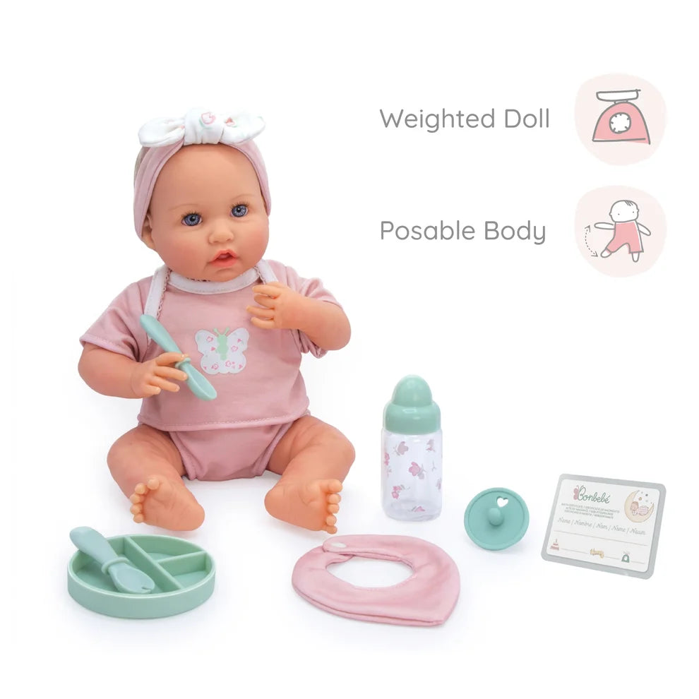Bonbebe Realistic Baby Doll with Heartbeat Deluxe Bundle 16 Piece St