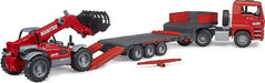 MAN TGA Truck with Low Loader Trailer And Manitou Telehandler