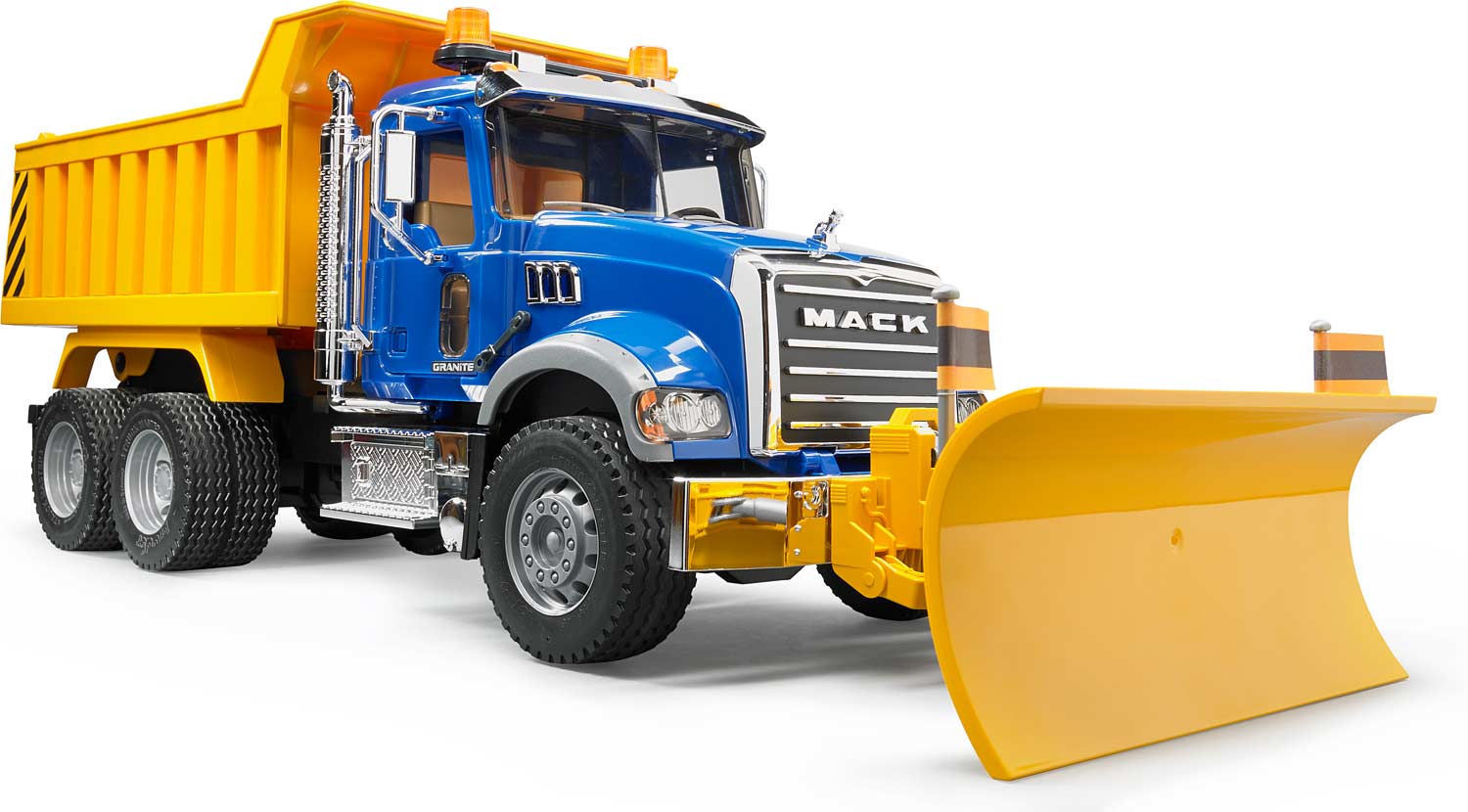 MACK Granite Tip up truck with pow blade and Light & Sound Module (trucks) incl. battery