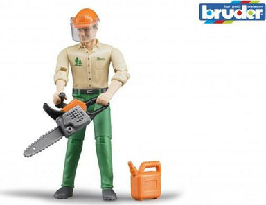 Logging man with accessories