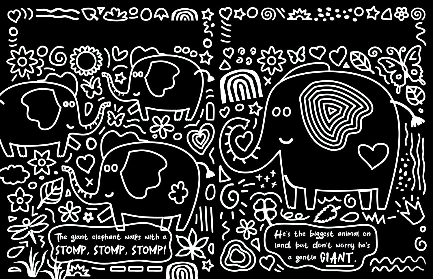 Neon Doodles Book - Wild Animals
