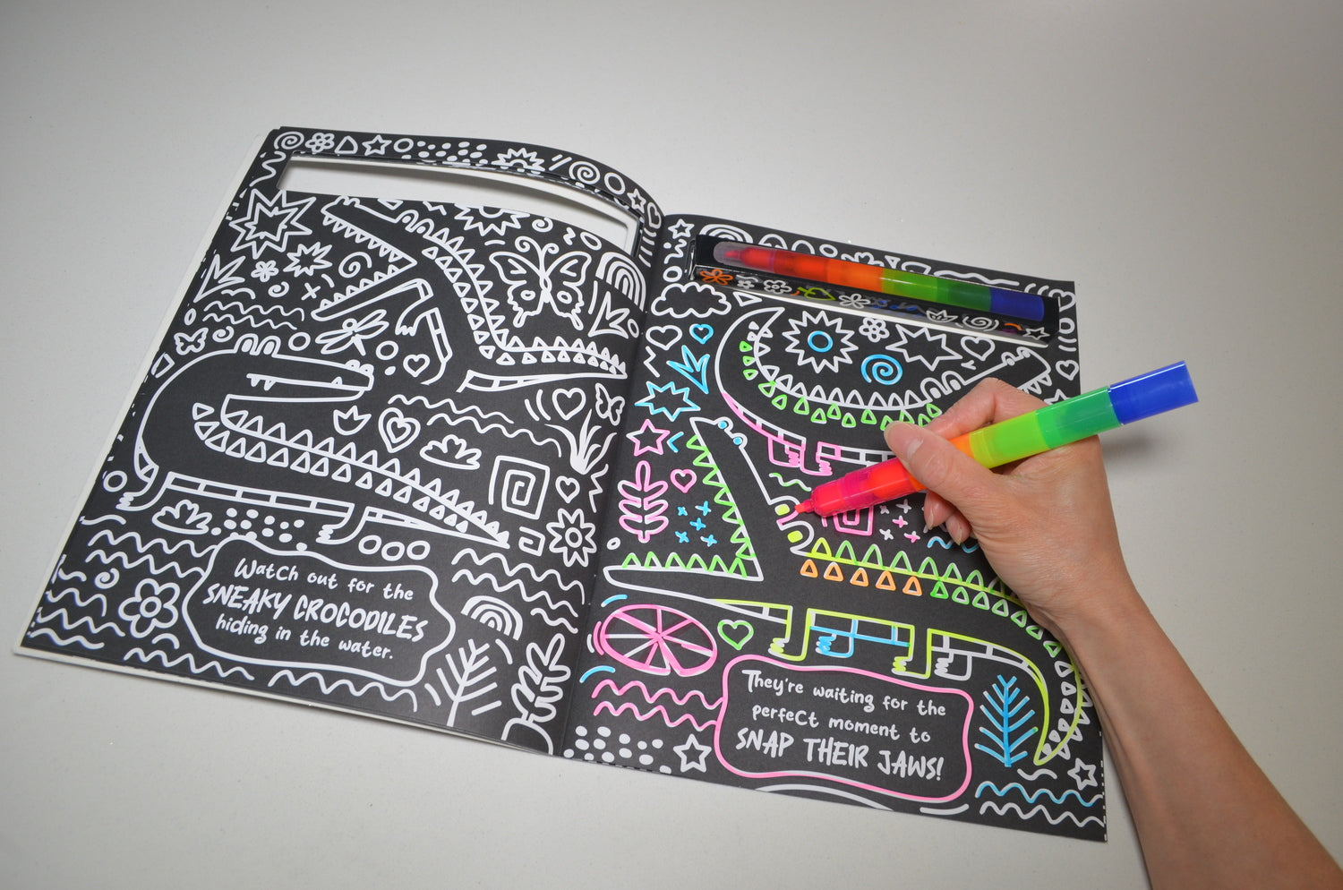 Neon Doodles Book - Wild Animals