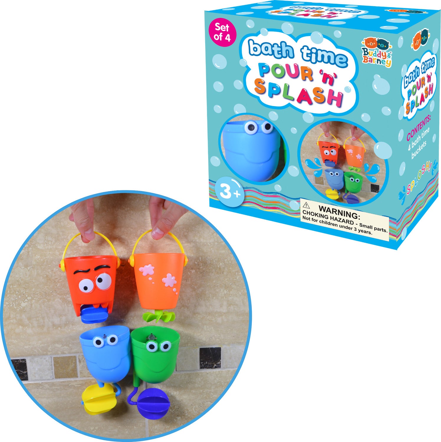 Bath Time Buckets - Pour 'n Splash
