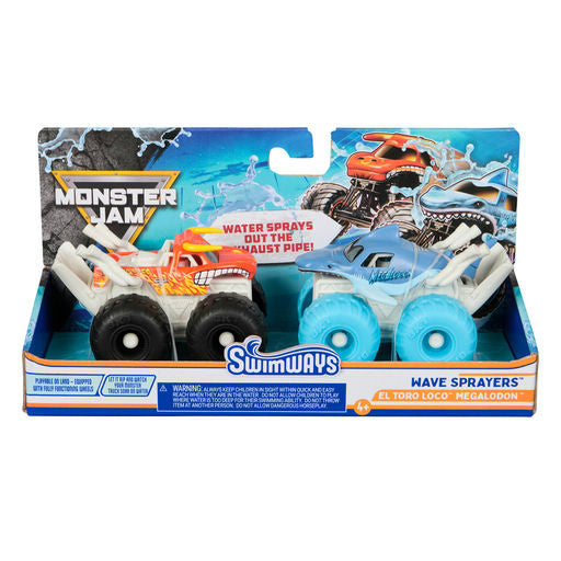 Swimways Monster Jam Wave Sprayers: El Toro Loco & Megalodon