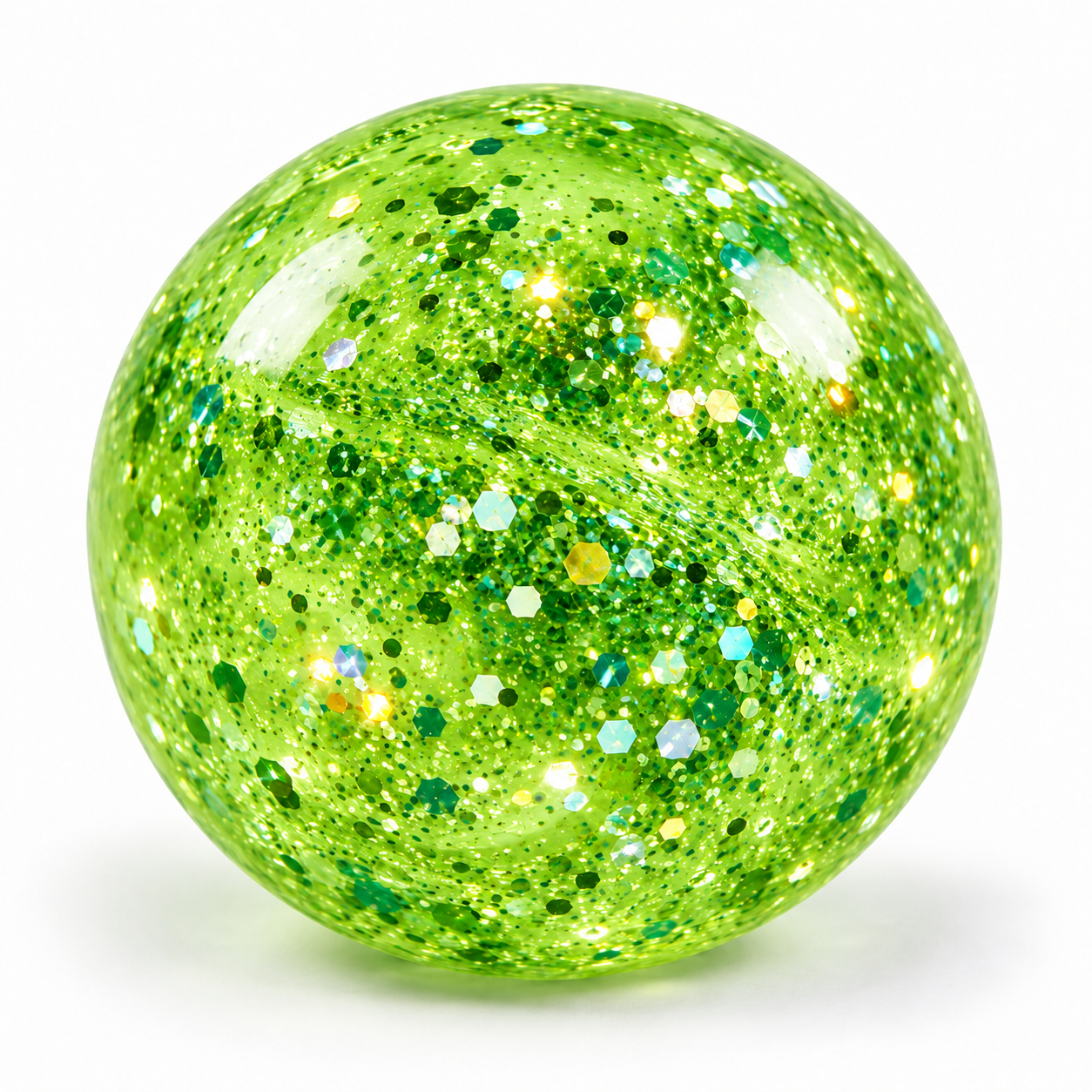 Glitterally Amazing Squishy Ball – 1 Piece, Assorted Colors