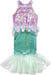 Misty Mermaid Dress, Pink/Blue (Size 5-7)