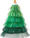 Christmas Tree Dress with Head Piece (sizes 3-4)