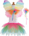 Neon Rainbow Skirt Wings and Wand Set