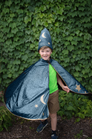 Starry Night Wizard Cape & Hat (Size 7-8)