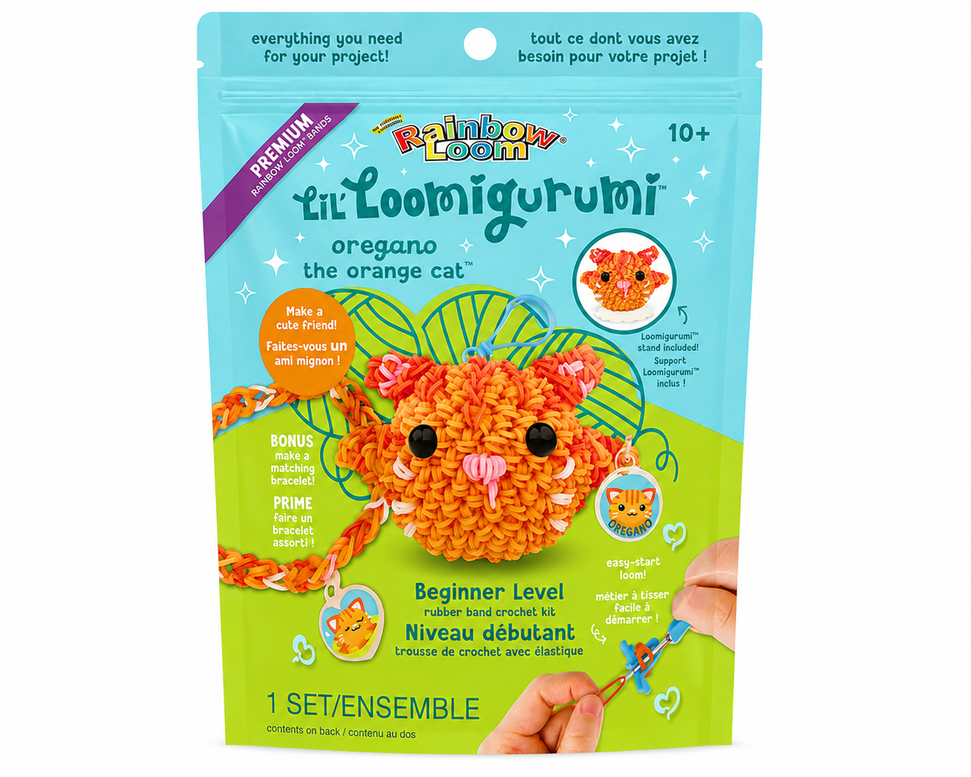 Rainbow Loom Lil’ Loomigurumi Oregano the Orange Cat Beginner Crochet Kit