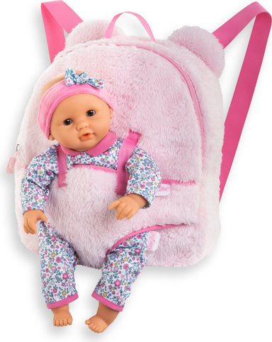 BB 12" Plush Backpack Baby Doll Carrier