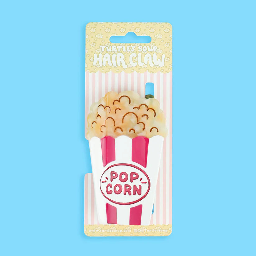 Popcorn Bucket Hair Claw, Cinema, Theater, Movie, Hair Clip - Acetate