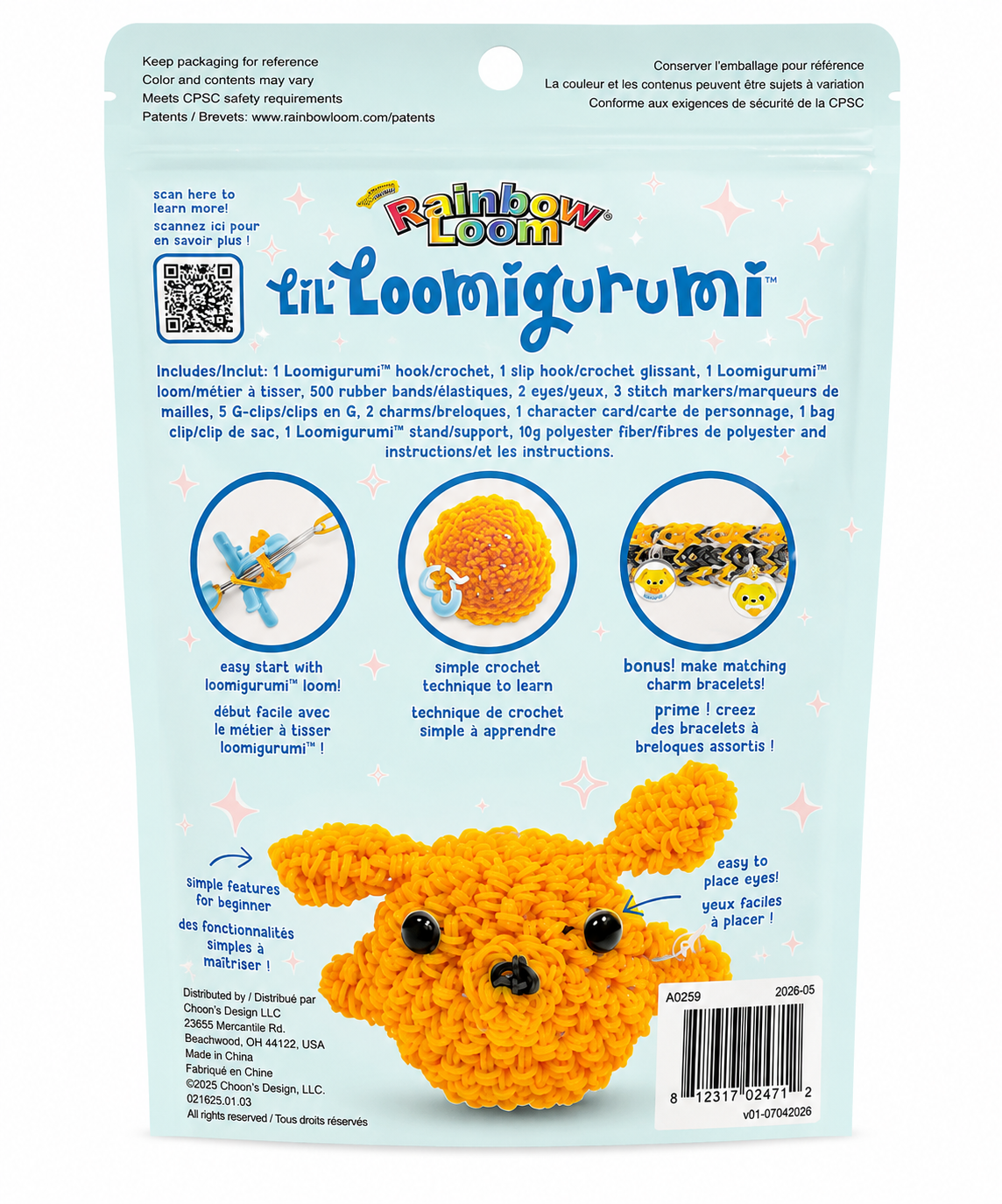 Rainbow Loom Lil’ Loomigurumi Gilda the Golden Retriever Beginner Crochet Kit
