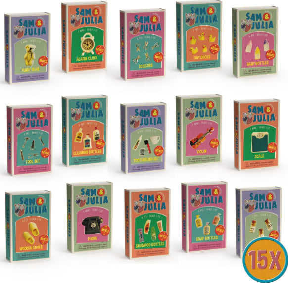 Sam & Julia - Mini Matchboxes with Miniature Household Goods (assorted)