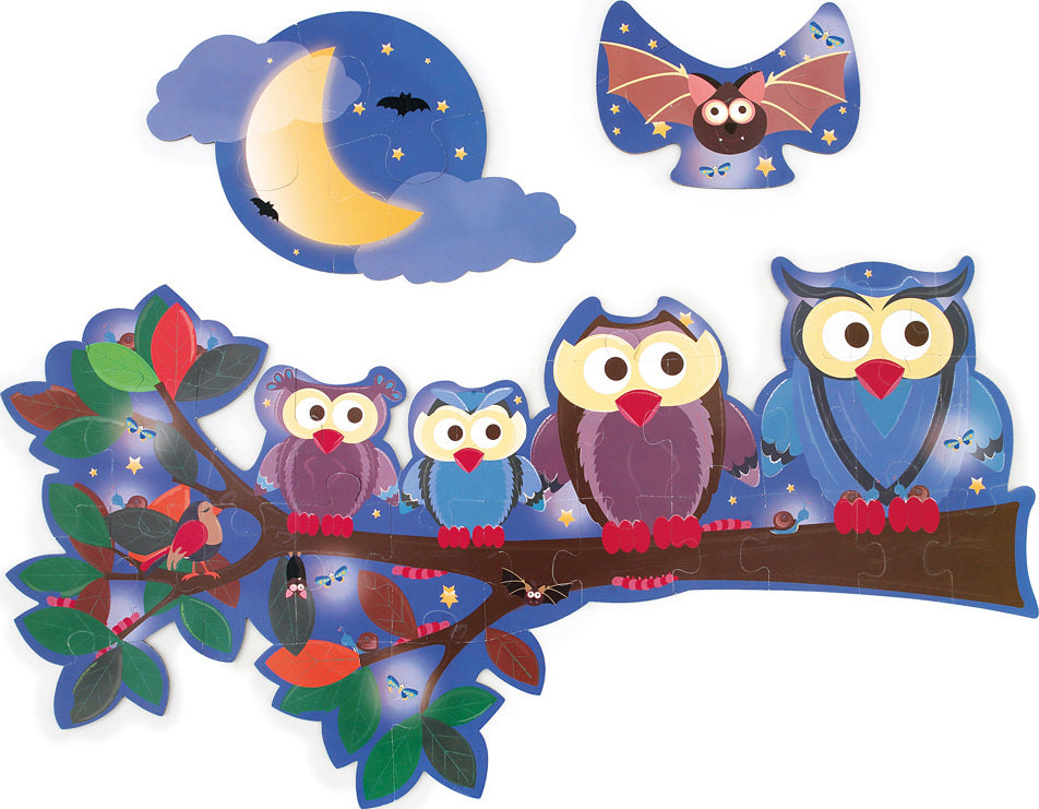 2 Sided Puzzle - Owl Day-Night