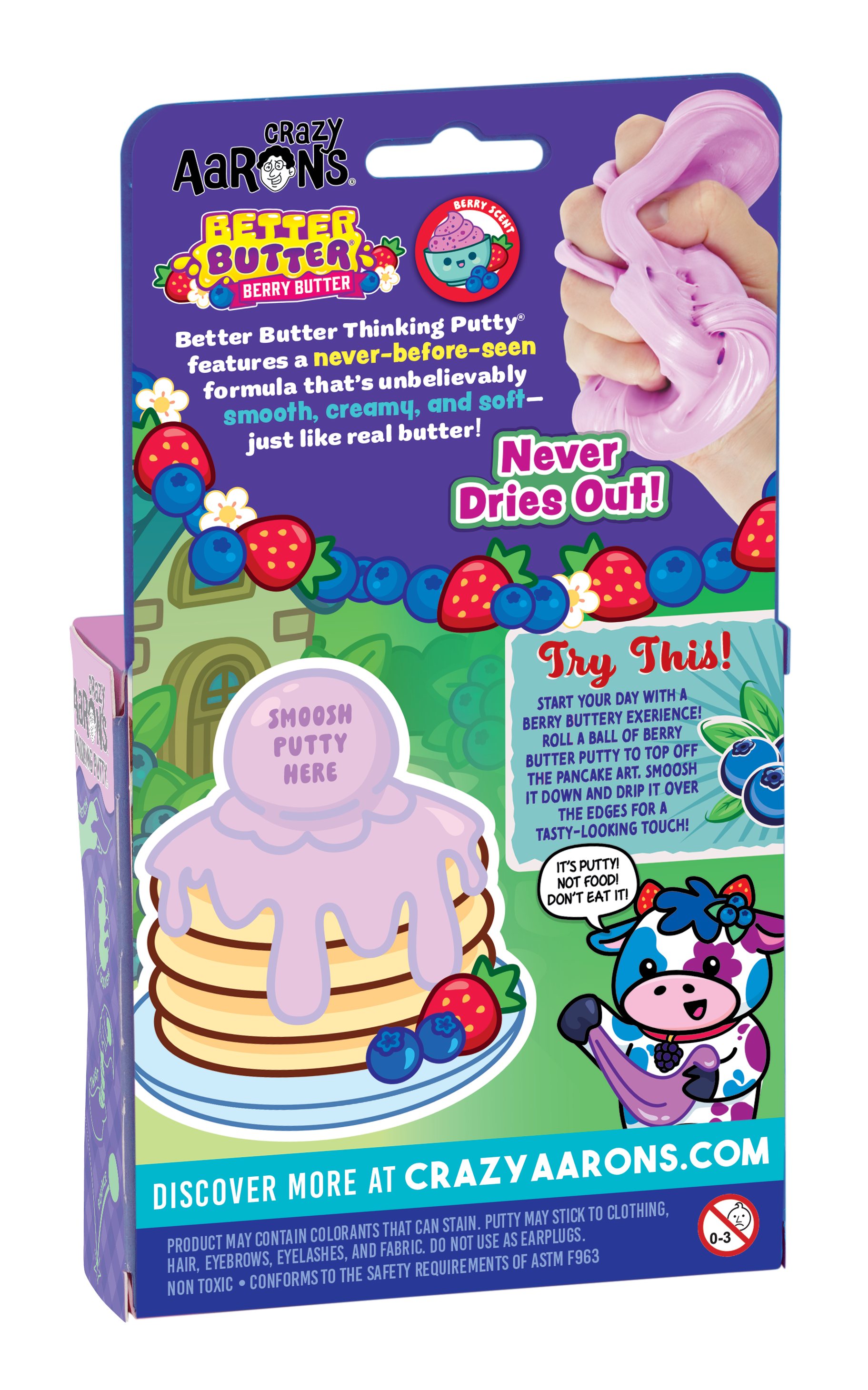 Crazy Aaron's Better Butter Berry Butter Scented Thinking Putty