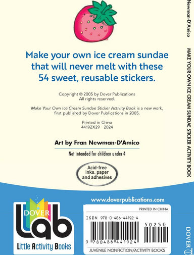 Make Your Own Ice Cream Sundae Sticker Activity Book