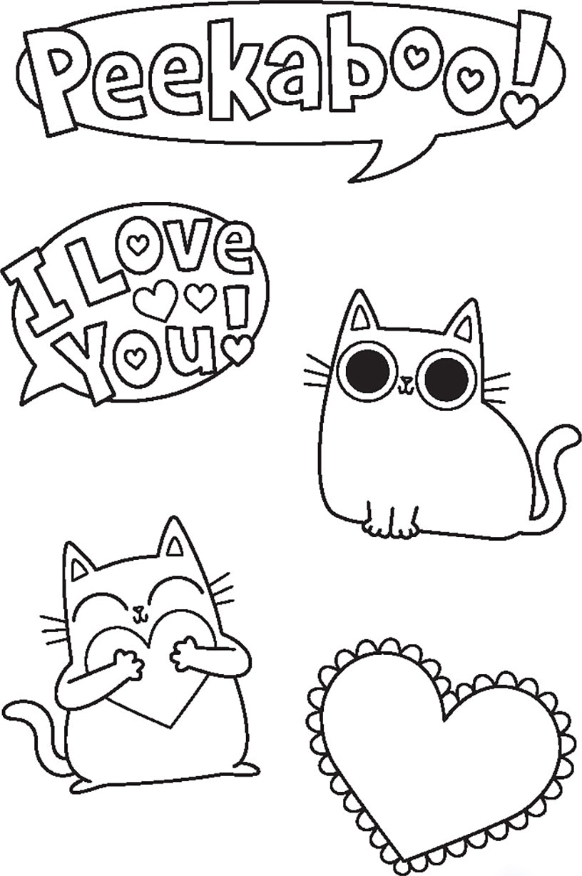 Super Simple Color Your Own Stickers: Peekaboo, I Love You!
