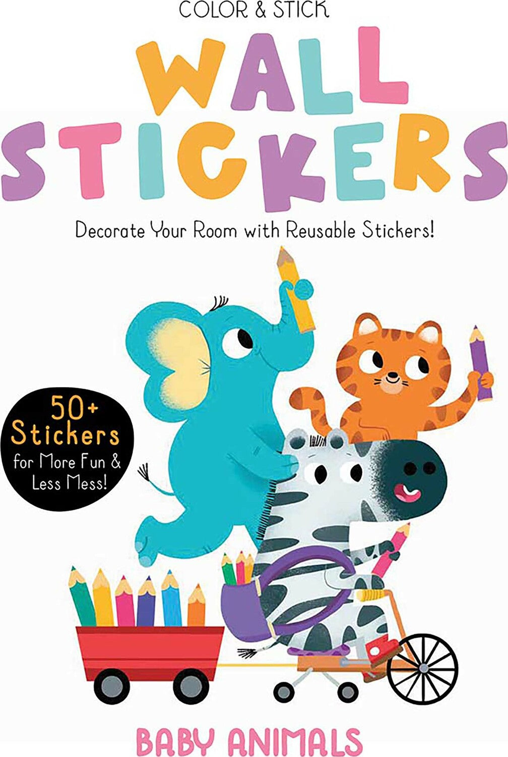Color & Stick Wall Stickers: Baby Animals